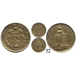 Costa Rica, ½ escudo, 1851JB.