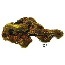 Natural gold nugget shaped like the Zimbabwean bird, from the Arab/Indian trade (ca. 1200 AD).