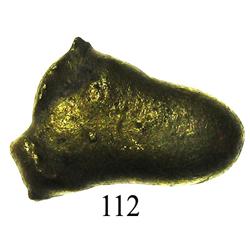 Smooth gold "drop" ingot, from the Espadarte (1558).