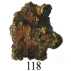 Irregular "blob" gold nugget, from the Espadarte (1558).