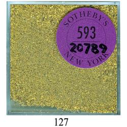 Lot of natural gold flakes and dust from the SS Central America (1857) in original Sotheby's packagi