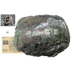 Large, mounded copper ingot from the Atocha (1622).