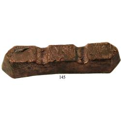 Well-molded copper ingot from the Benamain (1890).