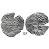 Image 1 : Mexico City, Mexico, cob 8 reales, Philip II or III, (8)-F to left, oM-oD to right, rare dual assaye