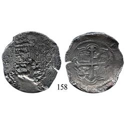 Mexico City, Mexico, cob 8 reales, Philip III, assayer not visible.