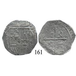 Mexico City, Mexico, cob 4 reales, Philip II or III, oMF.