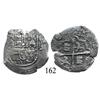 Image 1 : Mexico City, Mexico, cob 4 reales, Philip II or III, assayer not visible.