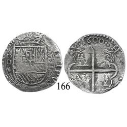 Valladolid, Spain, 4 reales, 1600, assayer oD, choice full date.