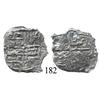 Image 1 : Potosí, Bolivia, cob 4 reales, Philip III or IV, assayer not visible, Grade 4.