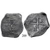 Image 1 : Mexico City, Mexico, cob 8 reales, Philip IV, (oMP), traces of canvas imprint on shield.