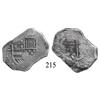 Image 1 : Cartagena, Colombia, cob 4 reales, Philip IV, C-E to right (early 1630s), rare.
