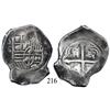 Image 1 : Mexico City, Mexico, cob 8 reales, Philip IV, assayer not visible.