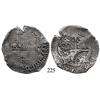 Image 1 : Potosí, Bolivia, cob 8 reales, (1651-2)E, with 2 crowned-T countermarks (rare) and one crowned-L cou
