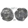 Image 1 : Potosí, Bolivia, cob 8 reales, 1652E transitional Type IV/A, encapsulated ANACS EF-45.