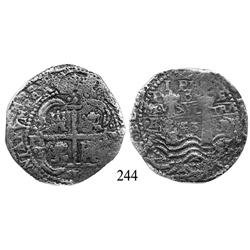 Potosí, Bolivia, cob 8 reales, 1653E.