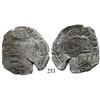 Image 1 : Potosí, Bolivia, cob 8 reales, 165(1)E, with rare crown-alone countermark on cross.