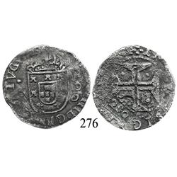 Lisbon, Portugal, 200 reis, John IV, with Brazilian 250-reis ( 2S0 ) countermark (1663).