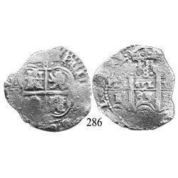 Potosí, Bolivia, cob 8 reales, 1655E.