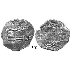 Potosí, Bolivia, cob 8 reales, 1678E.