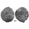 Image 1 : Potosí, Bolivia, cob 8 reales, Philip IV or Charles II, assayer E (1652-1678).