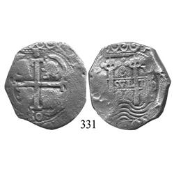 Potosí, Bolivia, cob 8 reales, 1680V.