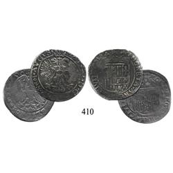 Lot of 2 Zwolle arendschellings of the Holy Roman Empire (Rudolf II, 1576-1612, and Matthias I, 1612