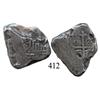 Image 1 : Mexico City, Mexico, cob 8 reales, Charles II, assayer not visible, 4R-sized cross.