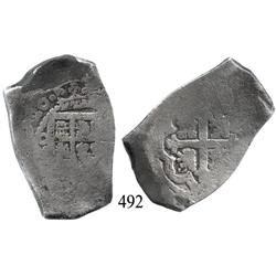Mexico City, Mexico, cob 8 reales, (17)20(J), rare date.