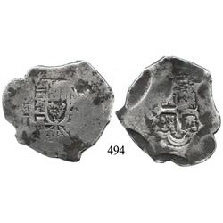 Mexico City, Mexico, cob 8 reales, Philip V, oMJ (1705-24).