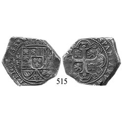 Mexico City, Mexico, klippe 8 reales, 1733MF.