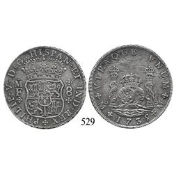 Mexico City, Mexico, pillar 8 reales, Philip V, 1735MF.