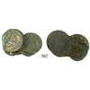 Image 1 : Clump of 5 copper Dutch East India Co. duits dated 1752.