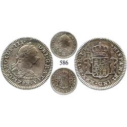 Mexico City, Mexico, bust 1 real, Charles III, 1783FF, choice Mint State.