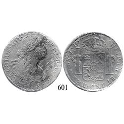 Mexico City, Mexico, bust 8 reales, Charles IV, 1804TH.