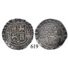 Image 1 : Mexico City, Mexico, 2 reales, Charles-Joanna, "Late Series," M to left, L to right.