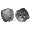 Image 1 : Mexico City, Mexico, cob 8 reales, Philip IV, oMD (1620s), with colonial-era plug for weight standar