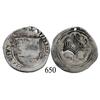 Image 1 : Lima, Peru, cob 2 reales, Philip II, P-X to right, with Guatemala crown countermark of 1663 on cross