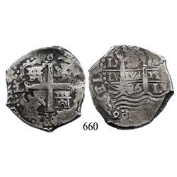 Lima, Peru, cob 8 reales, 1686R.