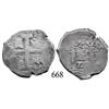 Image 1 : Lima, Peru, cob 4 reales, 1723M, scarce.