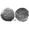 Image 1 : Potosí, Bolivia, cob 8 reales, Philip III, P-R (curved leg).