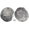 Image 1 : Potosí, Bolivia, cob 8 reales, 1618T, quadrants of cross transposed.