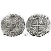 Image 1 : Potosí, Bolivia, cob 8 reales, 1650O, no countermark (rare).
