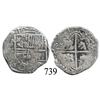 Image 1 : Potosí, Bolivia, cob 2 reales, 1617M, rare.