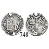 Image 1 : Potosí, Bolivia, cob ½ real, Philip II, R (Rincón) to left, P to right, scarce.