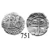 Image 1 : Potosí, Bolivia, cob ½ real, Philip III, P to left, no assayer.