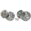 Image 1 : Lot of 2 Potosí, Bolivia, cob ½ reales of Philip III, assayer R (curved leg) and no assayer.