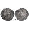 Image 1 : Potosí, Bolivia, cob 8 reales, 1667E, Charles II, unique error with O/L in king's name.