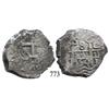 Image 1 : Potosí, Bolivia, cob 8 reales, 1754C+q, rare.
