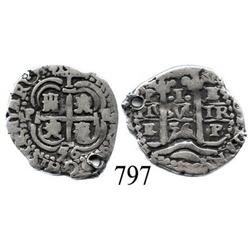 Potosí, Bolivia, cob 1 real, 1656E.