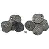 Image 1 : Lot of 4 Potosí, Bolivia, cob 1 reales of Philip IV: 1655E (2), 1657E, and date not visible.